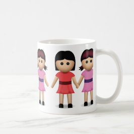 Taza De Café Dos mujeres que sostienen emoji de las manos