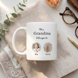 Taza De Café Dos nietos personalizados 