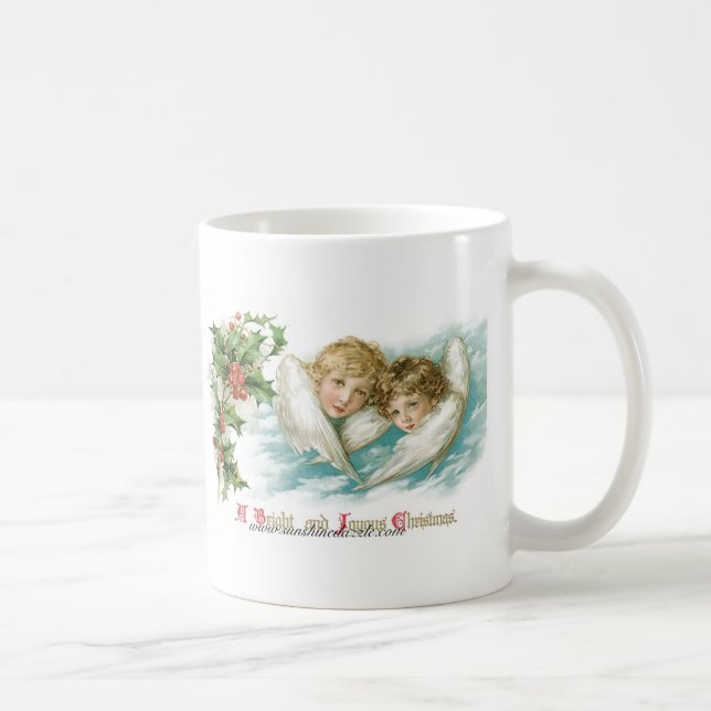 Taza De Café Dos niños del Victorian como ángeles (Derecha)