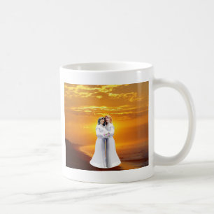 Taza De Café Dos novias en la puesta del sol