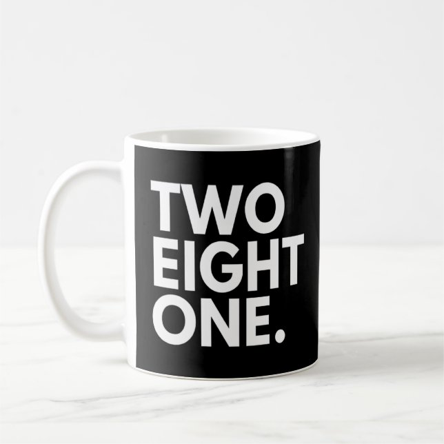 Taza De Café DOS OCHO Código de área 281 Houston TX Texas EE.UU (Izquierda)