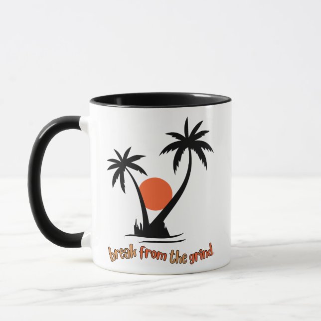 Taza de café Dos Palmas Negras (Izquierda)