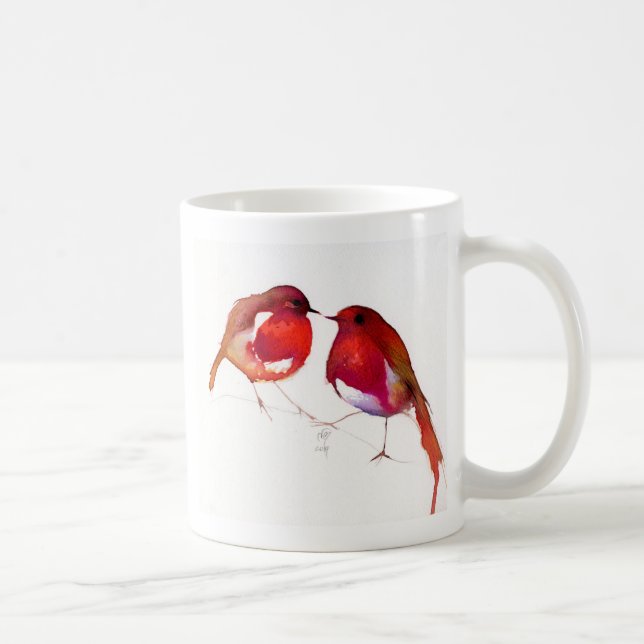 Taza De Café Dos pocos pájaros 2014 de la tinta (Derecha)