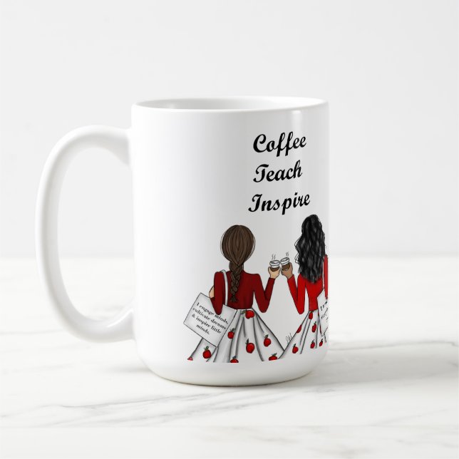Taza De Café Dos profesores de primaria: Café, Educación, Inspi (Izquierda)