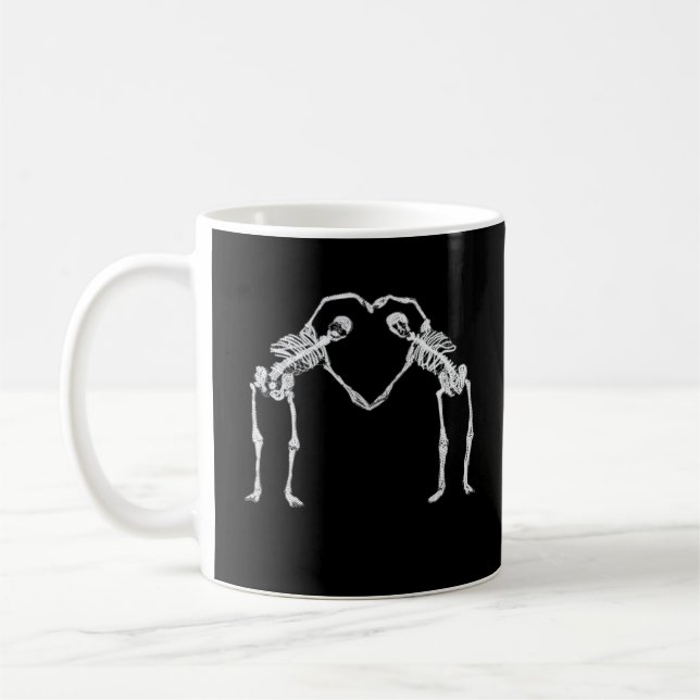 Taza De Café Dos Skeleton Hearts Hands Classic (Izquierda)