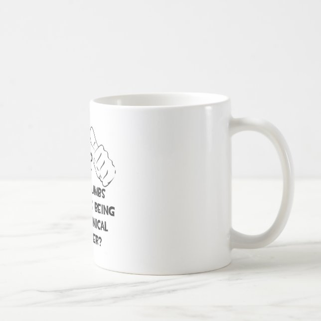 Taza De Café Dos Thumbs... Ingeniero Mecánico (Derecha)