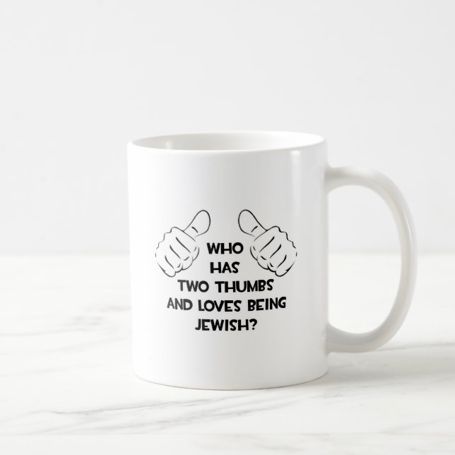 Taza De Café Dos Thumbs.. judío (Derecha)