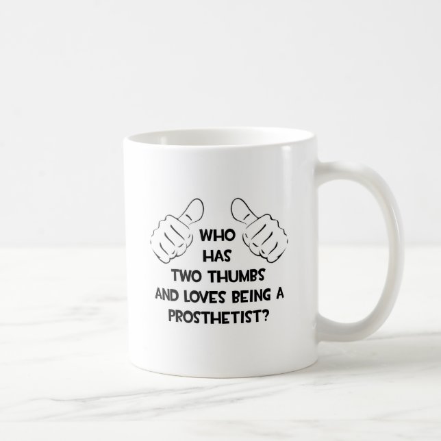 Taza De Café Dos Thumbs.. Prostético (Derecha)