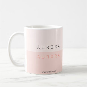 Taza De Café Dos tonos rosados minimalistas