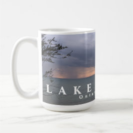 Taza De Café Dos tormentas de lluvia sobre el lago Huron