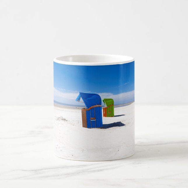 Taza De Café Dos tumbonas en el mar del Norte (Centro)