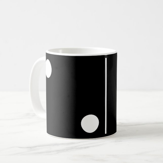 Taza De Café Dos un negro Domino Mug (Anverso izquierdo)