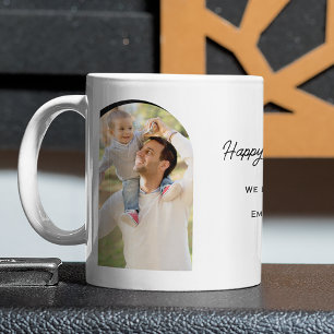 Taza De Café Dos ventanas fotográficas con el Día del Padre de