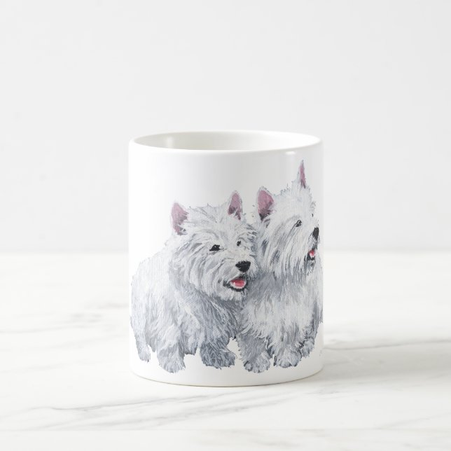 Taza De Café Dos West Highland White Terriers (Centro)
