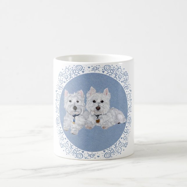 Taza De Café Dos Westies (Centro)