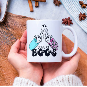 Taza De Café Dosis de Boos Graciosa Médica Halloween Café Mug