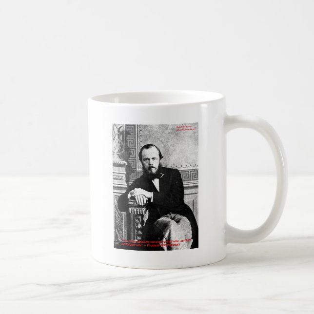 Taza De Café Dostoevsky "Dios quiso" Cita de amor regalos y tar (Derecha)
