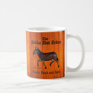 Taza De Café Dot de polka tallado cebra pub inglés