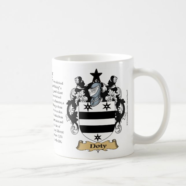 Taza De Café Doty, el origen, el significado y el escudo (Derecha)