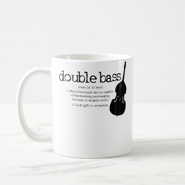 Taza De Café Double Bass Definition Player Orchestra Bassist Fu (Izquierda)
