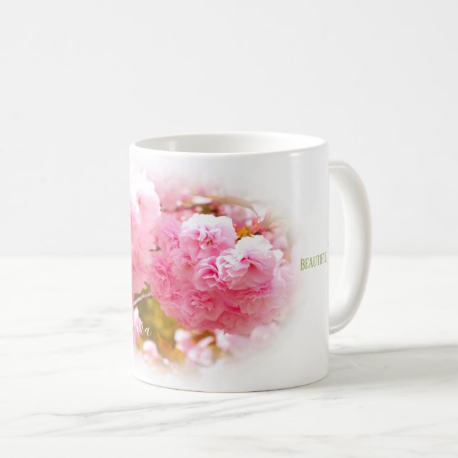 Taza De Café Double Cherry Blossom: Sato-zakura (Anverso derecho)