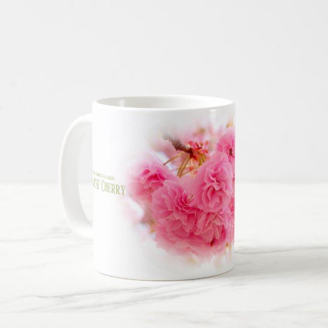 Taza De Café Double Cherry Blossom: Sato-zakura (Anverso izquierdo)