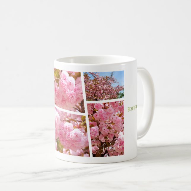 Taza De Café Double Cherry Blossom: Sato-zakura (Anverso derecho)