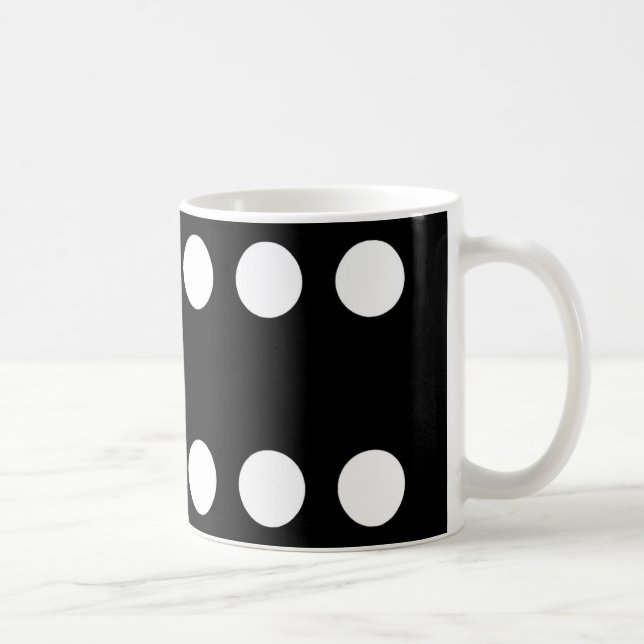 Taza De Café Doubles Six Black Domino Mug (Derecha)