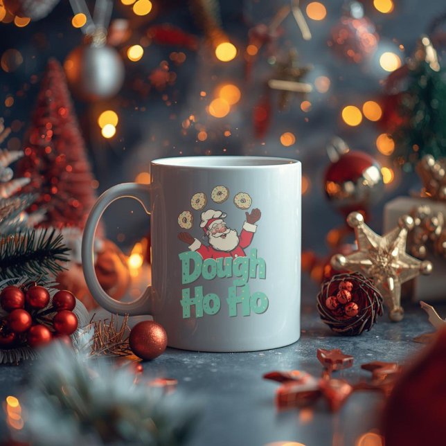 Taza De Café Dough Ho Ho – Funny Christmas Donut Pun  (Subido por el creador)