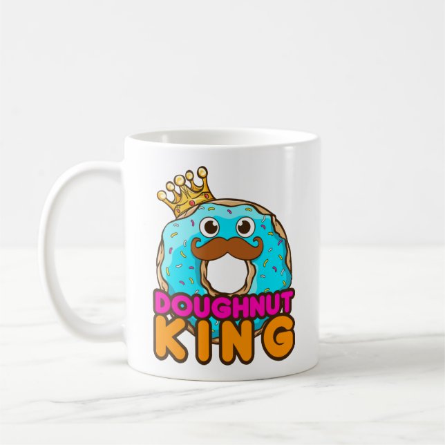 Taza De Café Doughnut King Donut Lover Hombres Boys (Izquierda)