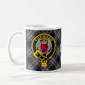Taza De Café Douglas "FORWARD" Escudo en Grey Douglas Tartan Mu