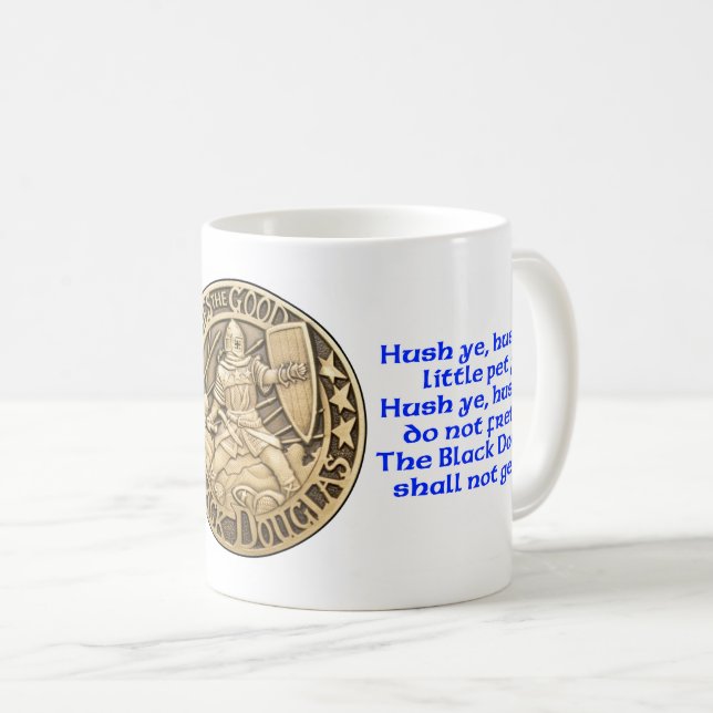 Taza De Café Douglas negras "Hush ye, Hush ye Mug" (Anverso derecho)