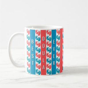 Taza De Café DOULA maximalista personalizada de huellas de pies