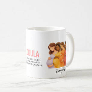 Taza De Café Doula Profesional Posparto de Nacimiento en Acuare