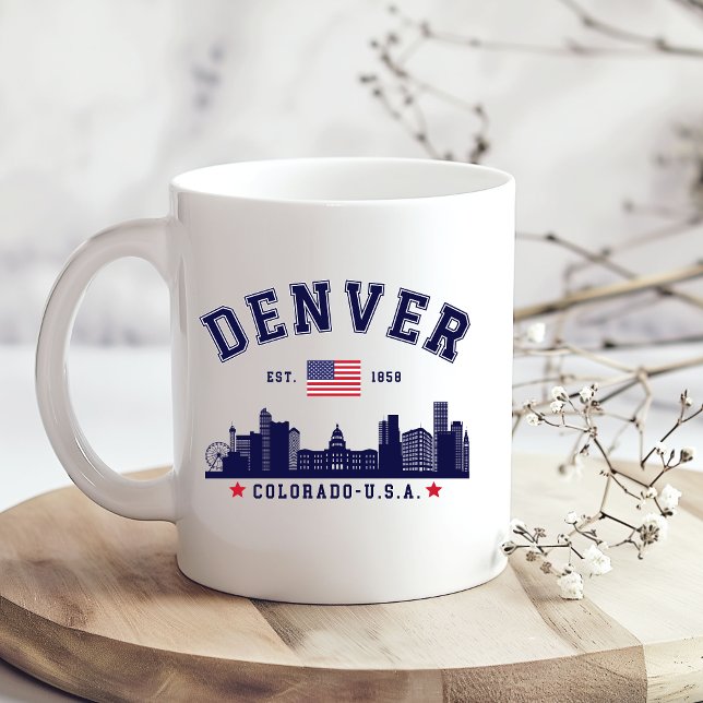 Taza De Café Downtown Denver Skyline Scene (Subido por el creador)