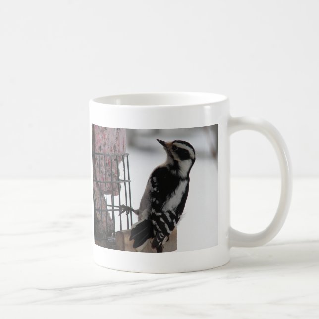 Taza De Café Downy Woodpecker (Derecha)