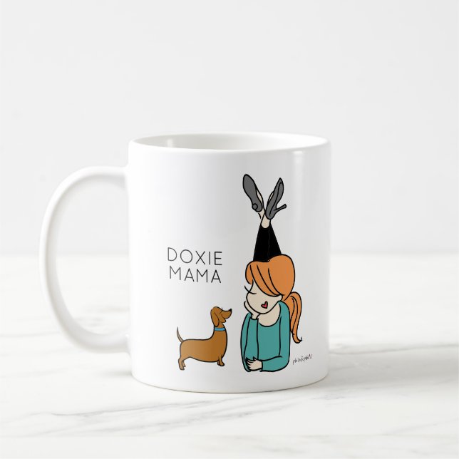 Taza De Café Doxie Mama Coffee Mug (Izquierda)