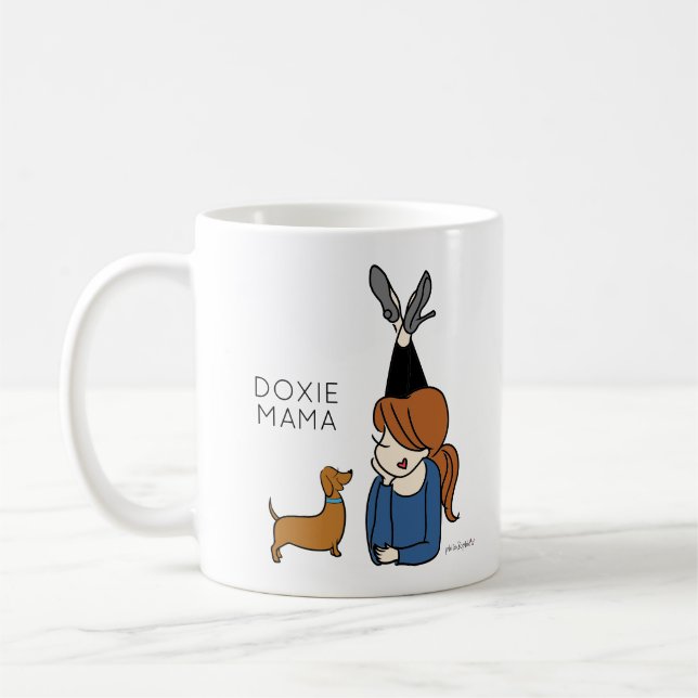 Taza De Café Doxie Mama Coffee Mug (Izquierda)