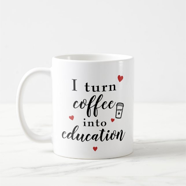 Taza De Café Doy vuelta al café en la educación (Izquierda)