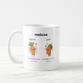 Taza De Café ​Dr. Carrot Before & After Med Funny Medical mug