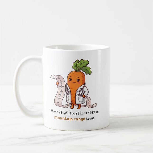 Taza De Café Dr. Carrot ECG Funny Medical Mug - Future Doctor G (Izquierda)