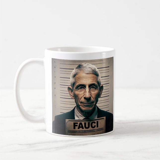 Taza De Café Dr. Fauci Mugshot (Izquierda)