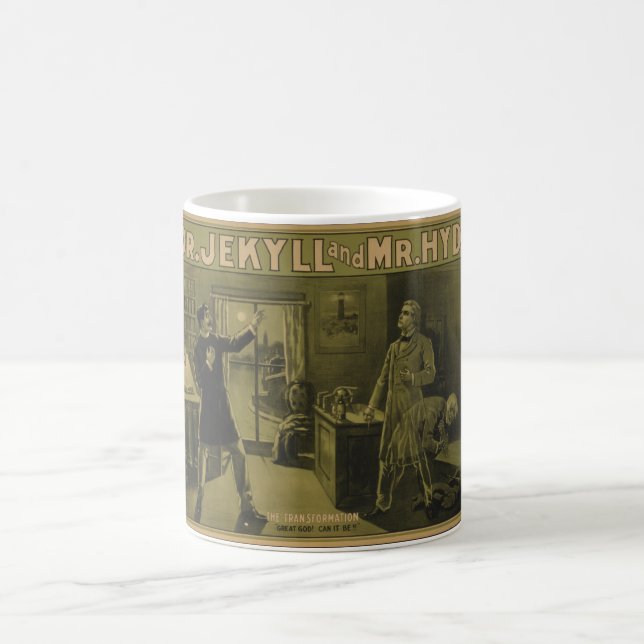 Taza De Café Dr. Jekyll y Sr. Hyde Poster teatral 1880 (Centro)