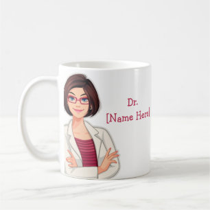 Taza De Café Dr. Nombre Personalizado Mejor regalo Médica Caf