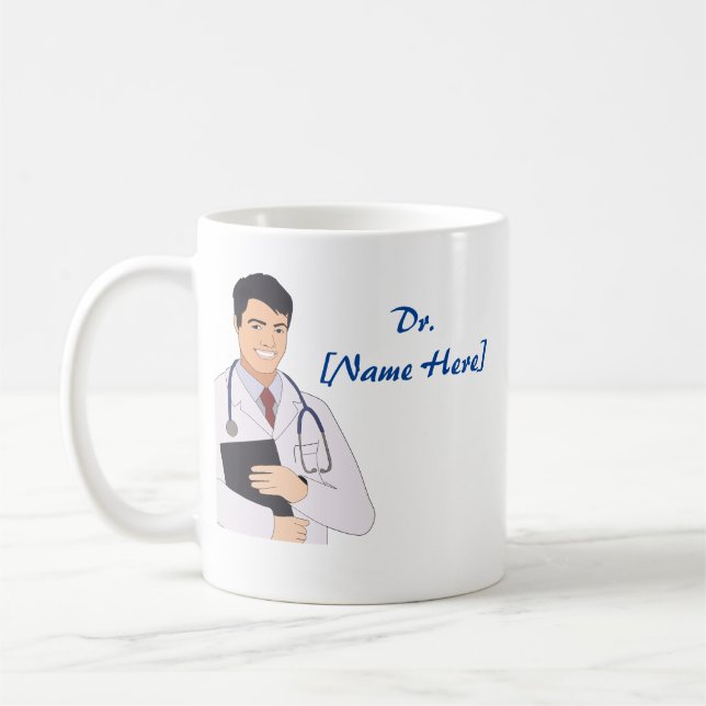 Taza De Café Dr. Nombre Personalizado Mejor regalo Médica Café  (Izquierda)