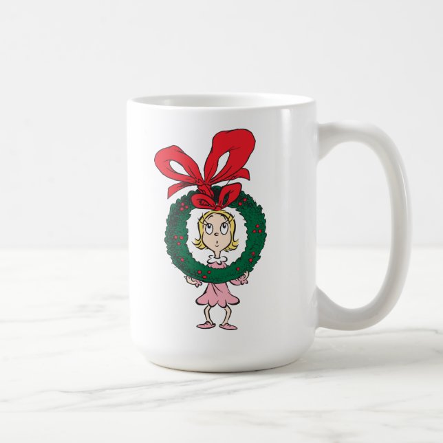 Taza De Café Dr. Seuss | Cindy-Lou Who - Wreath (Derecha)