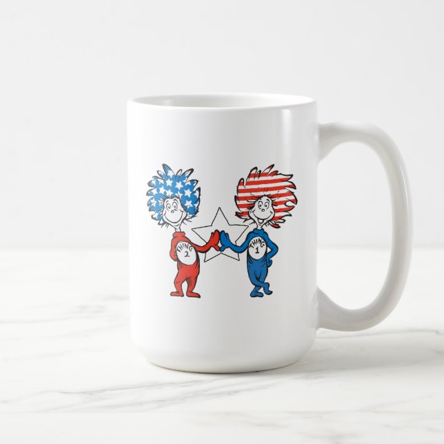 Taza De Café Dr. Seuss | Cosa Una Cosa Dos Gráfico Patriótico (Derecha)