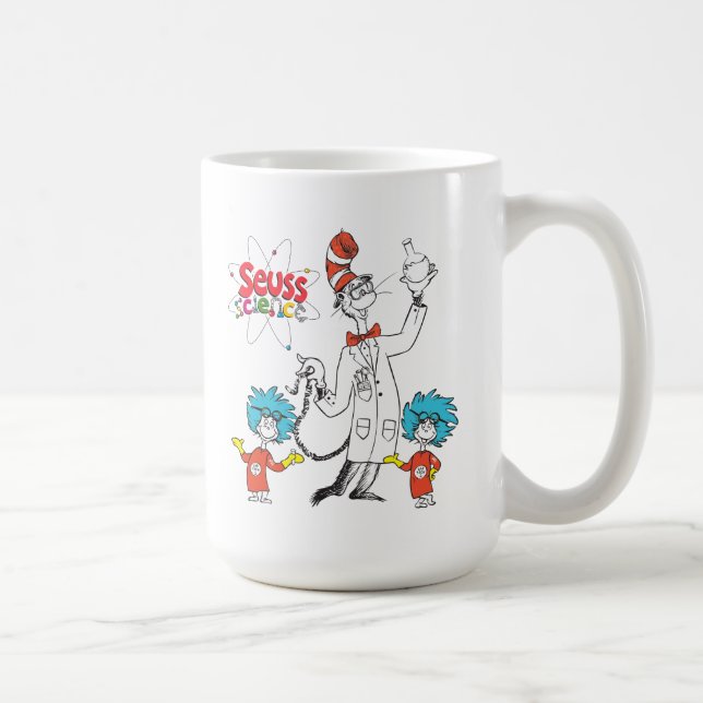 Taza De Café Dr. Seuss | Gato en el Gorra busca ciencia (Derecha)