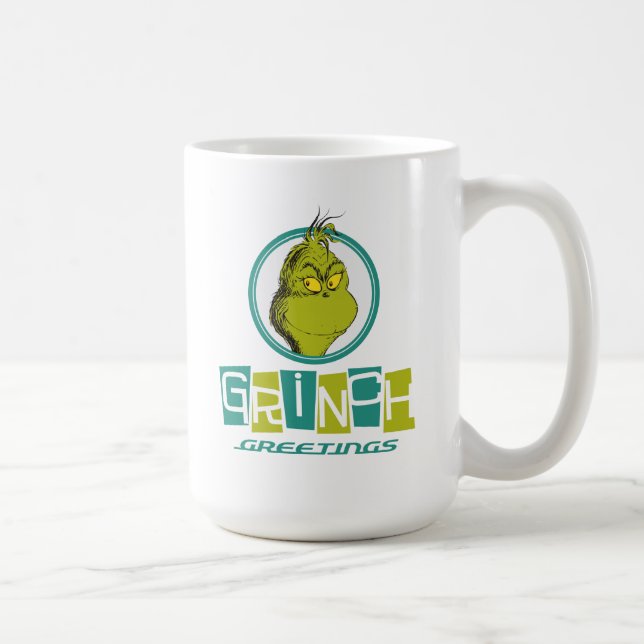 Taza De Café Dr. Seuss | Grinch Greetings (Derecha)