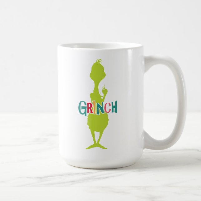 Taza De Café Dr. Seuss | La silueta verde Grinch (Derecha)